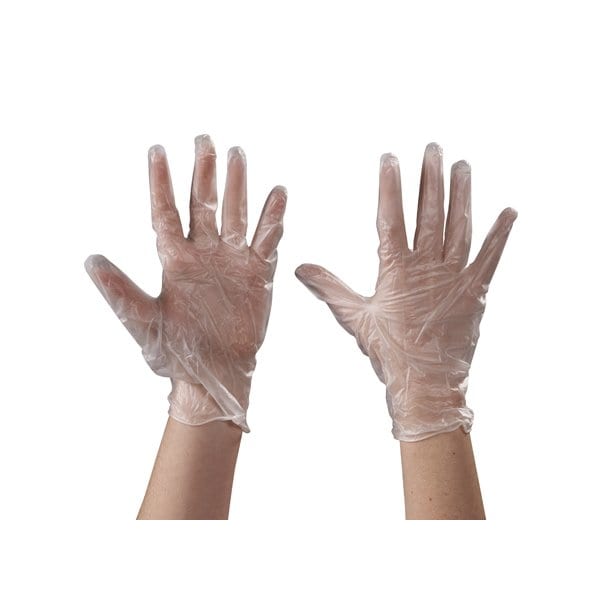 Bsc Preferred Disposable Gloves, 5 mil Palm, Vinyl, Powdered, XL, 100 PK, Clear BUY03999675 - main
